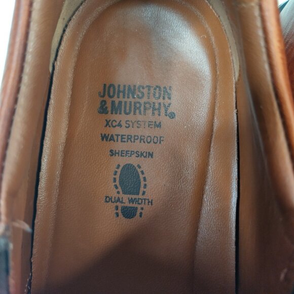 Johnston & Murphy Colvard Moc Toe Venetian Cognac Waterproof Loafer Men US 10M - Picture 9 of 14